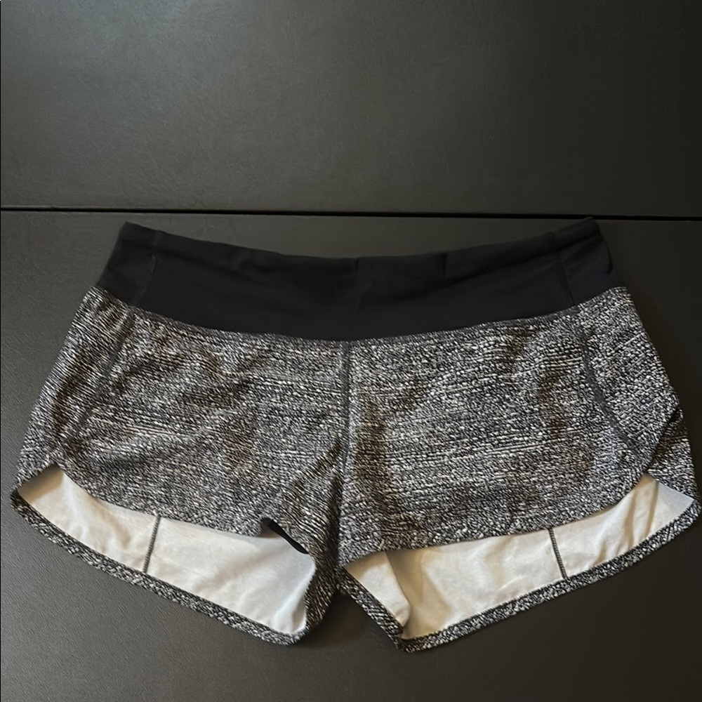 Lululemon Athletica Black and Gray Athletic Shorts